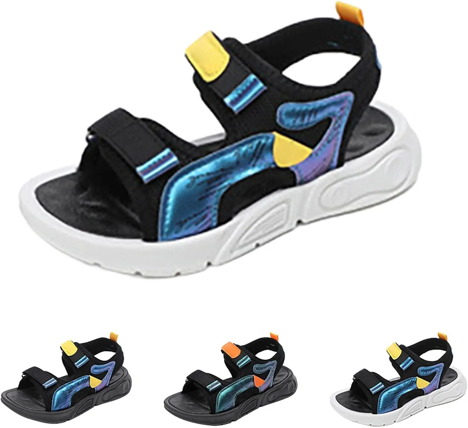 Boys Sports Sandals Outdoor Leisure Athletic Walking Sandals Kids Open Toe Anti Slip Summer Beach Water Slippers
