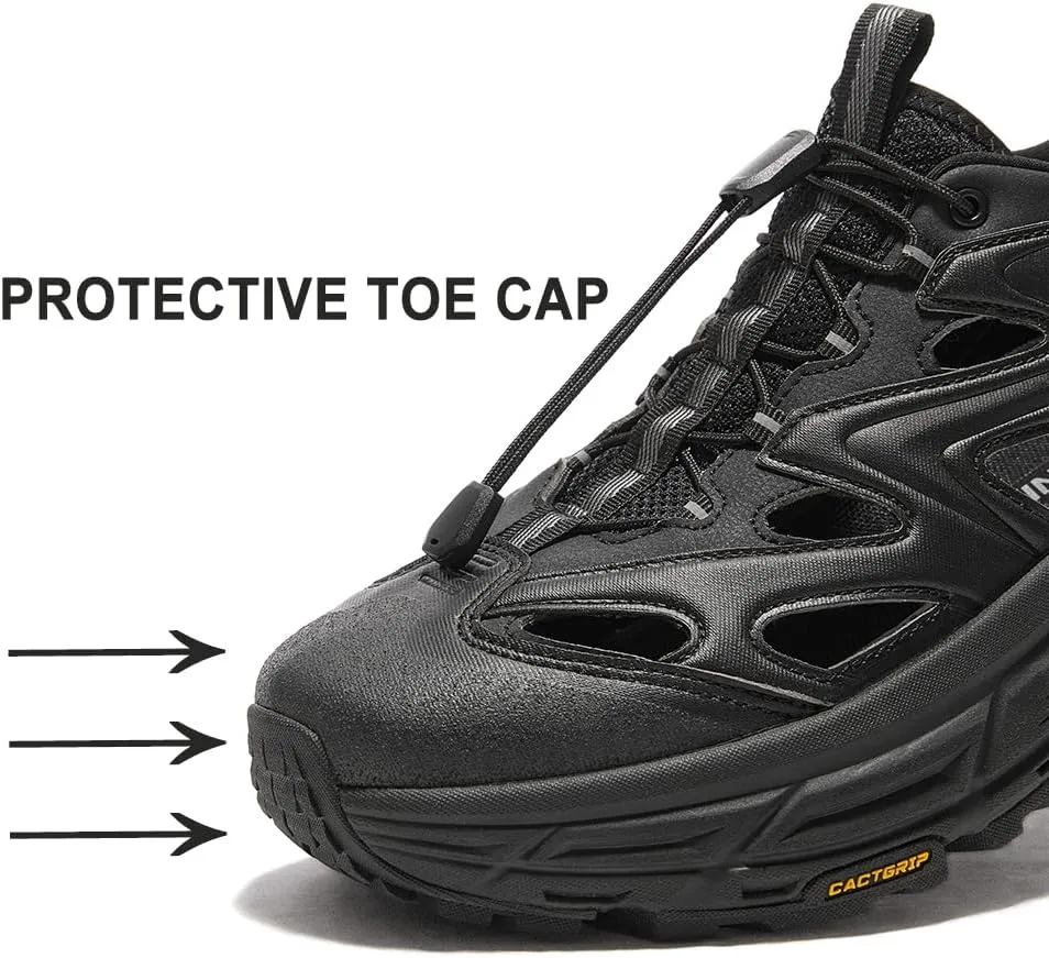 CAMEL CROWN Men Hiking Sandals Waterproof Summer Hiking Shoes Closed-Toe for Athletic Beach Outdoor