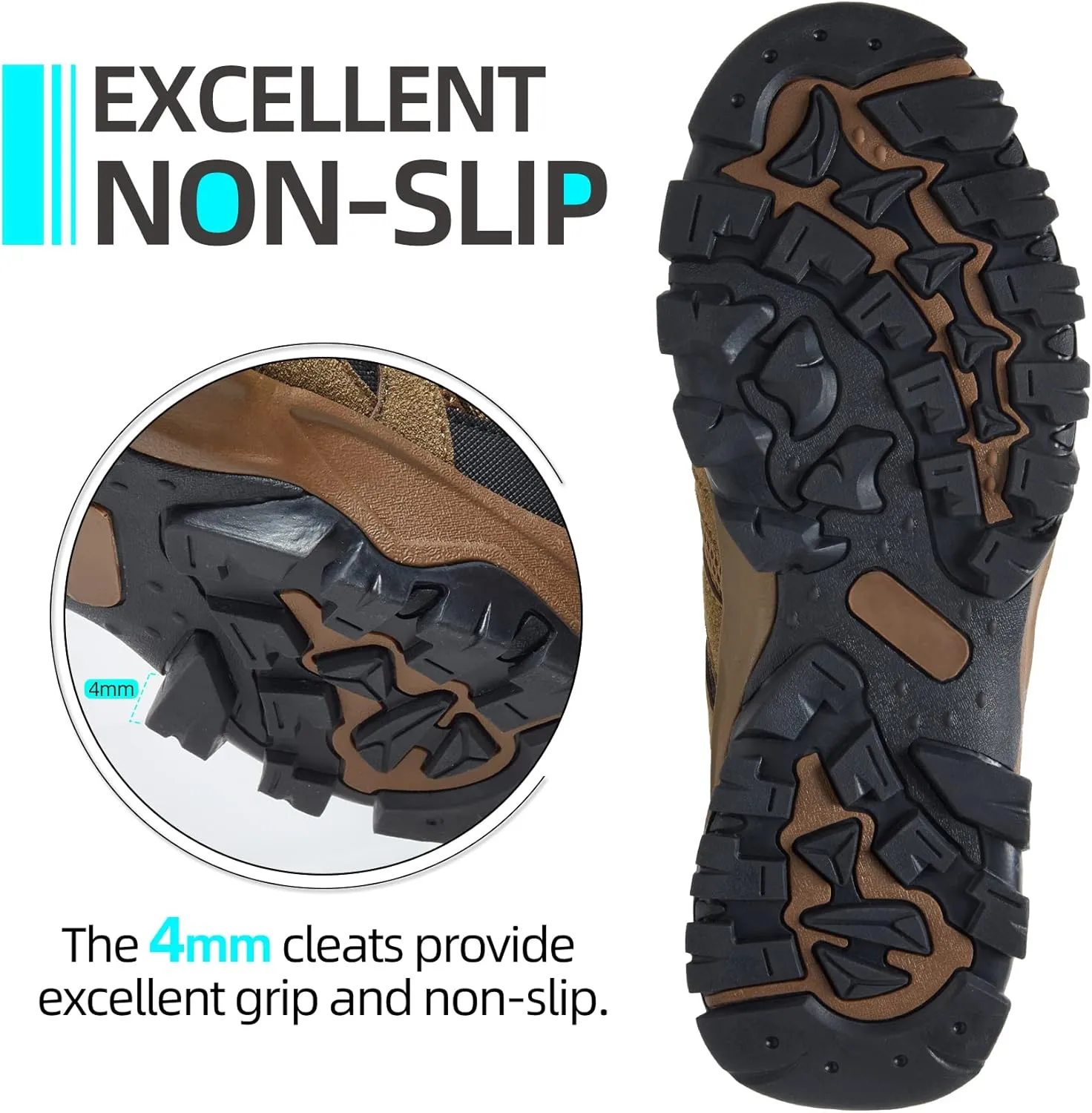 CAMELSPORTS Men??s Hiking Shoes Low Top Walking Hiking Shoes for Men Outdoor Ankle Support Breathable Trekking Trails Shoes Hiking Sneakers Mens
