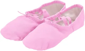 Canvas Ballet Slippers Ballet Shoes Elastic for Toddler Girls and Boys Split Sole Yoga Practice Dance Shoes