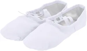 Canvas Ballet Slippers Ballet Shoes Elastic for Toddler Girls and Boys Split Sole Yoga Practice Dance Shoes