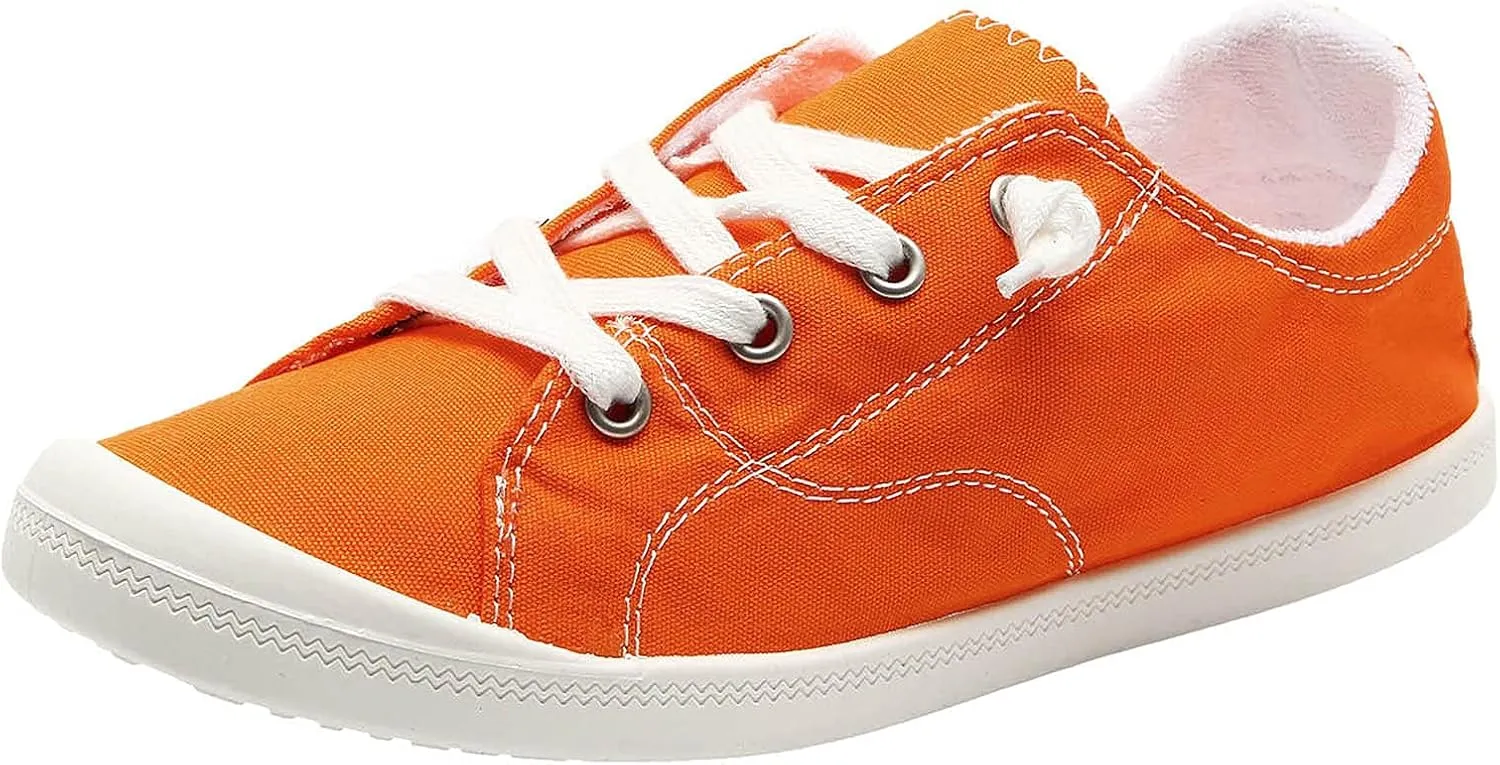 Canvas Shoes for Women Fashion Checkered Casual Plaid Lace Up Low Top Play Sneakers Lightweight Low Heels Slip On Flats Loafers Walking Shoes Girls Running Outdoor Sports