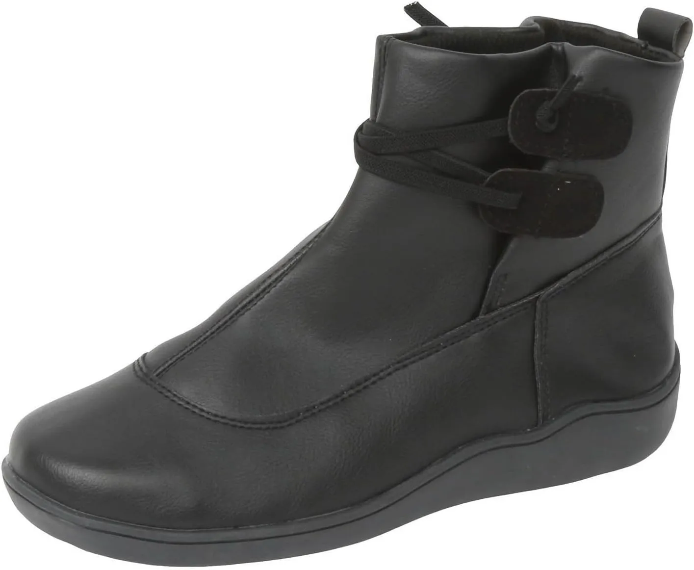 Cathalem Women's Ankle Boots 2024 New Chelsea Slip on Short Square-toe Booties Winter Fall Water Repellent Ankle Boots