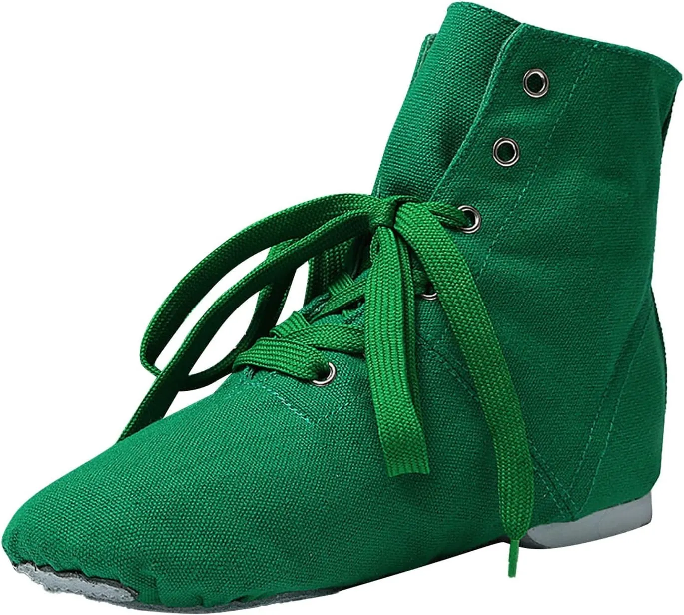 Children Canvas Dance Shoes Soft Soled Ballet Training Shoes High Top Casual Sandals Lace up Dance Booties