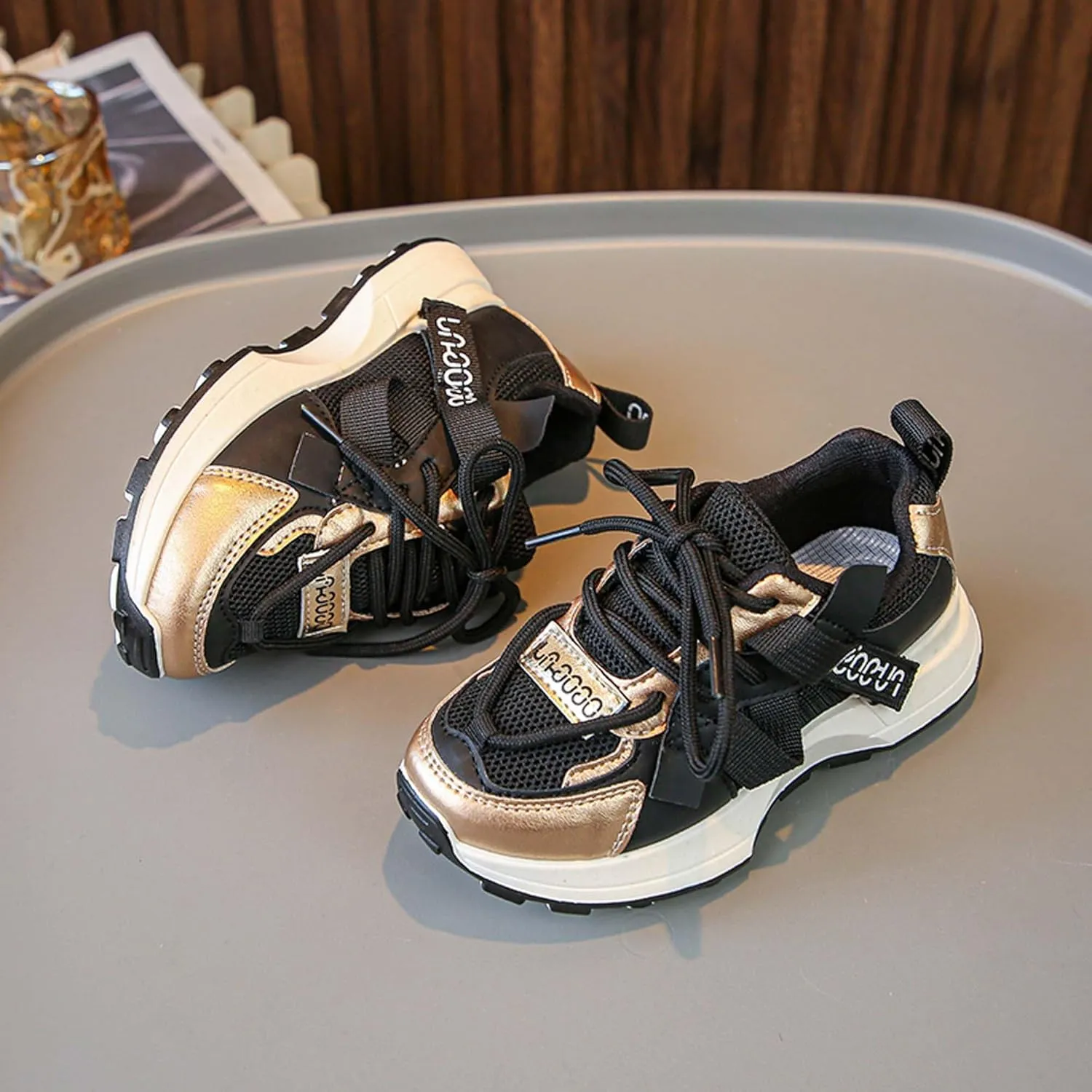 Children's Sneakers Comfortable Non-Slip Tennis Running Shoes Boys Girls Street Fashion Casual Walking Shoes - Non-Slip Outsole - Breathable and Lightweight