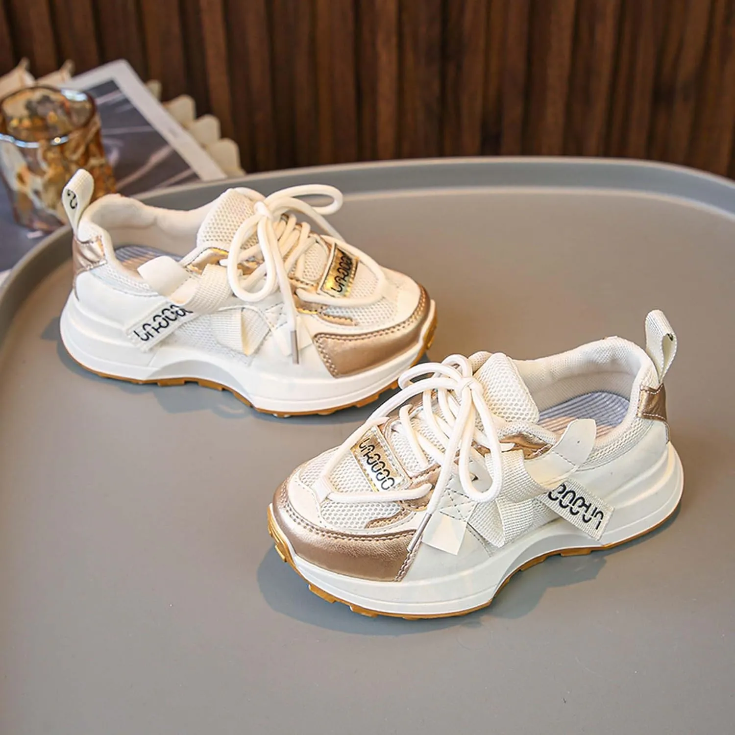 Children's Sneakers Comfortable Non-Slip Tennis Running Shoes Boys Girls Street Fashion Casual Walking Shoes - Non-Slip Outsole - Breathable and Lightweight