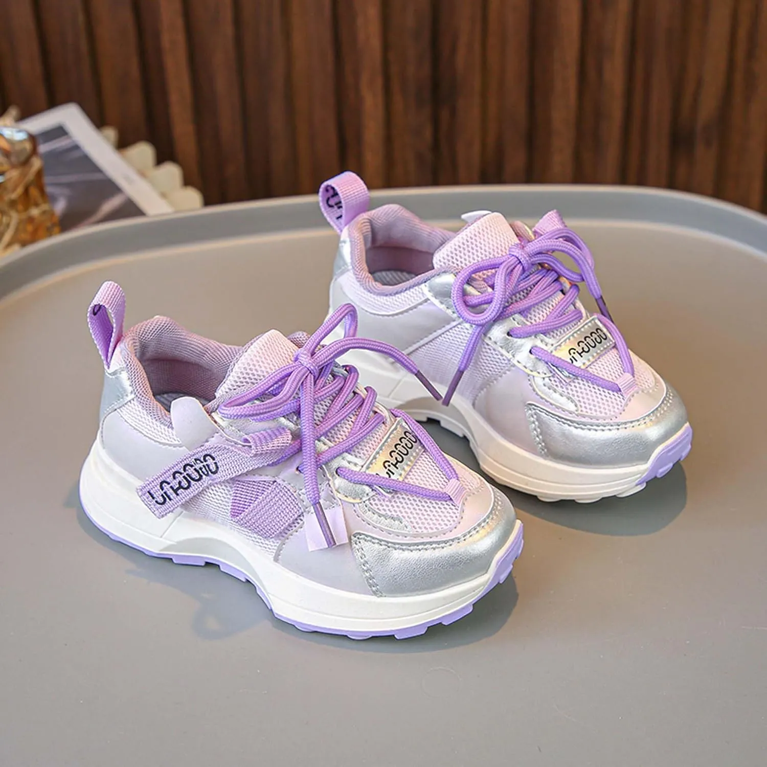 Children's Sneakers Comfortable Non-Slip Tennis Running Shoes Boys Girls Street Fashion Casual Walking Shoes - Non-Slip Outsole - Breathable and Lightweight