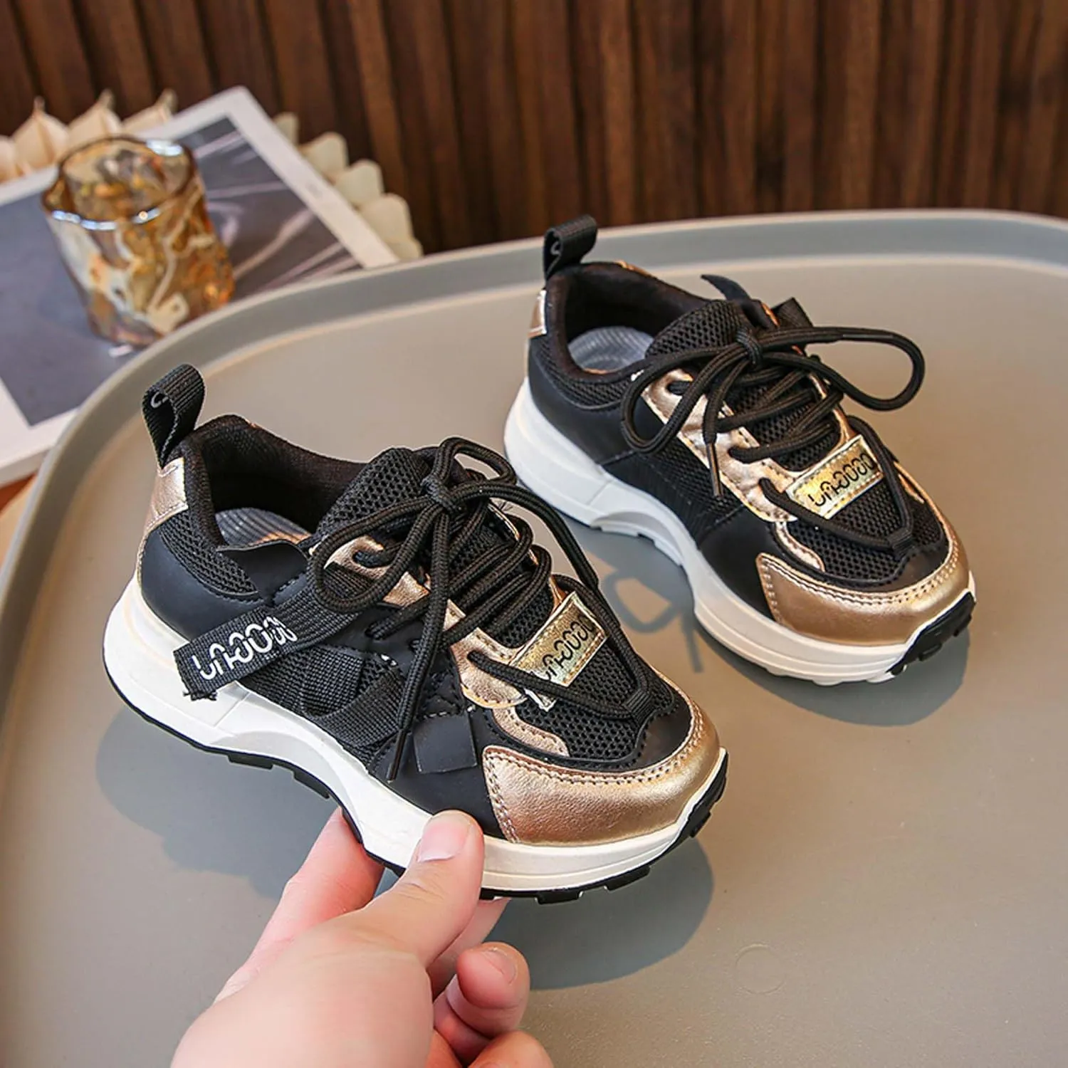 Children's Sneakers Comfortable Non-Slip Tennis Running Shoes Boys Girls Street Fashion Casual Walking Shoes - Non-Slip Outsole - Breathable and Lightweight