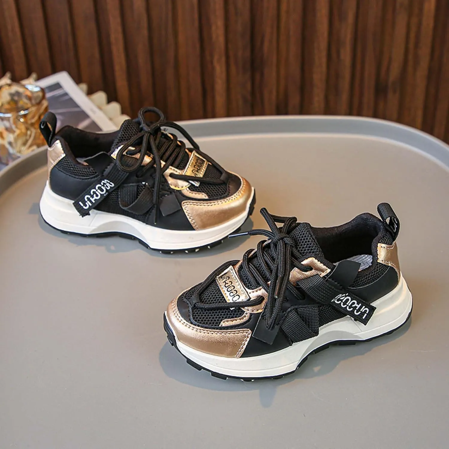 Children's Sneakers Comfortable Non-Slip Tennis Running Shoes Boys Girls Street Fashion Casual Walking Shoes - Non-Slip Outsole - Breathable and Lightweight