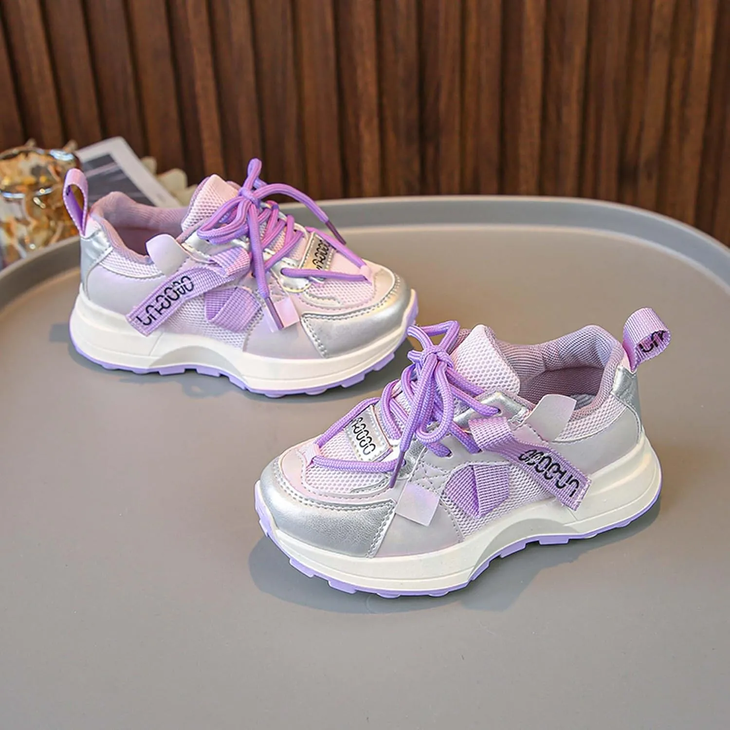 Children's Sneakers Comfortable Non-Slip Tennis Running Shoes Boys Girls Street Fashion Casual Walking Shoes - Non-Slip Outsole - Breathable and Lightweight