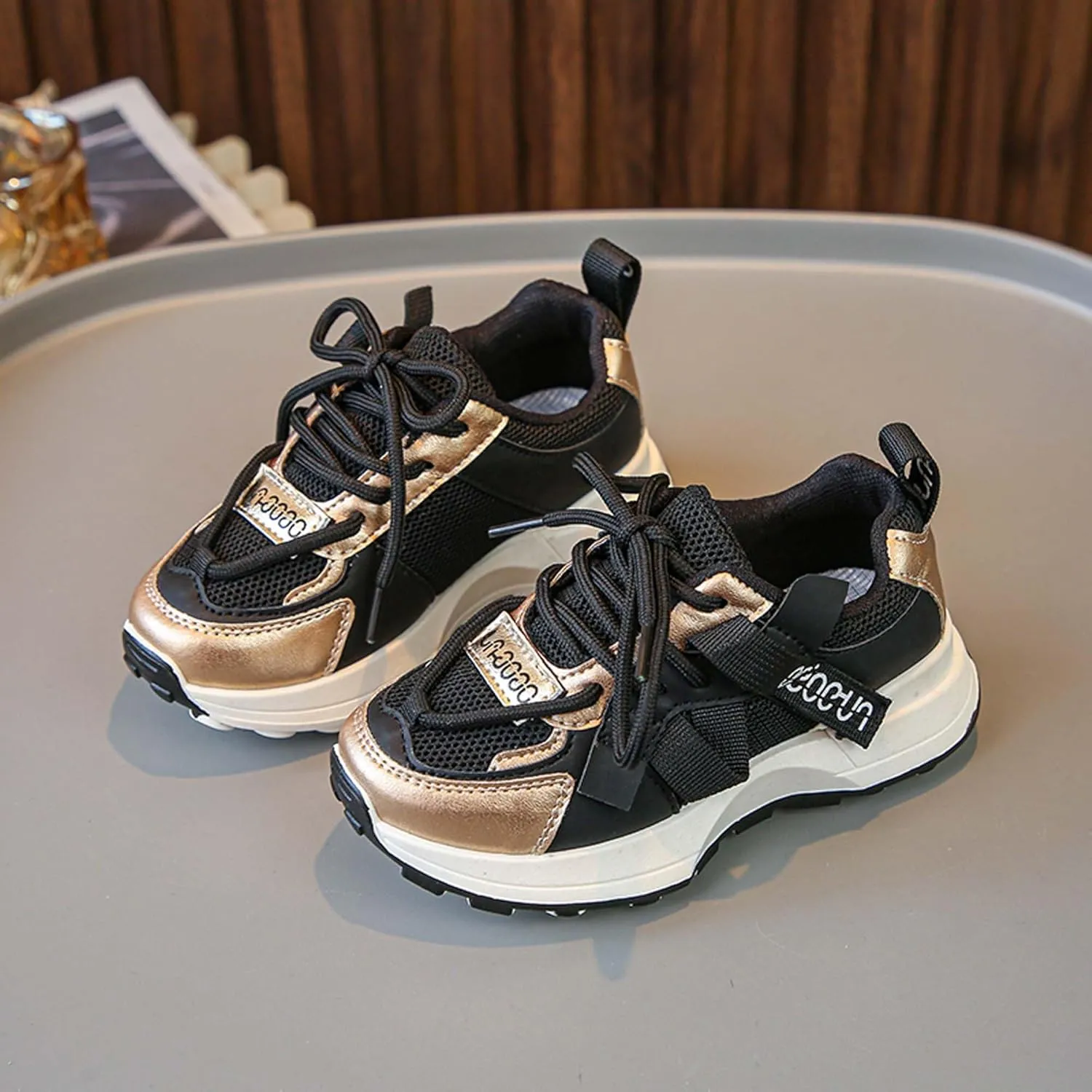 Children's Sneakers Comfortable Non-Slip Tennis Running Shoes Boys Girls Street Fashion Casual Walking Shoes - Non-Slip Outsole - Breathable and Lightweight