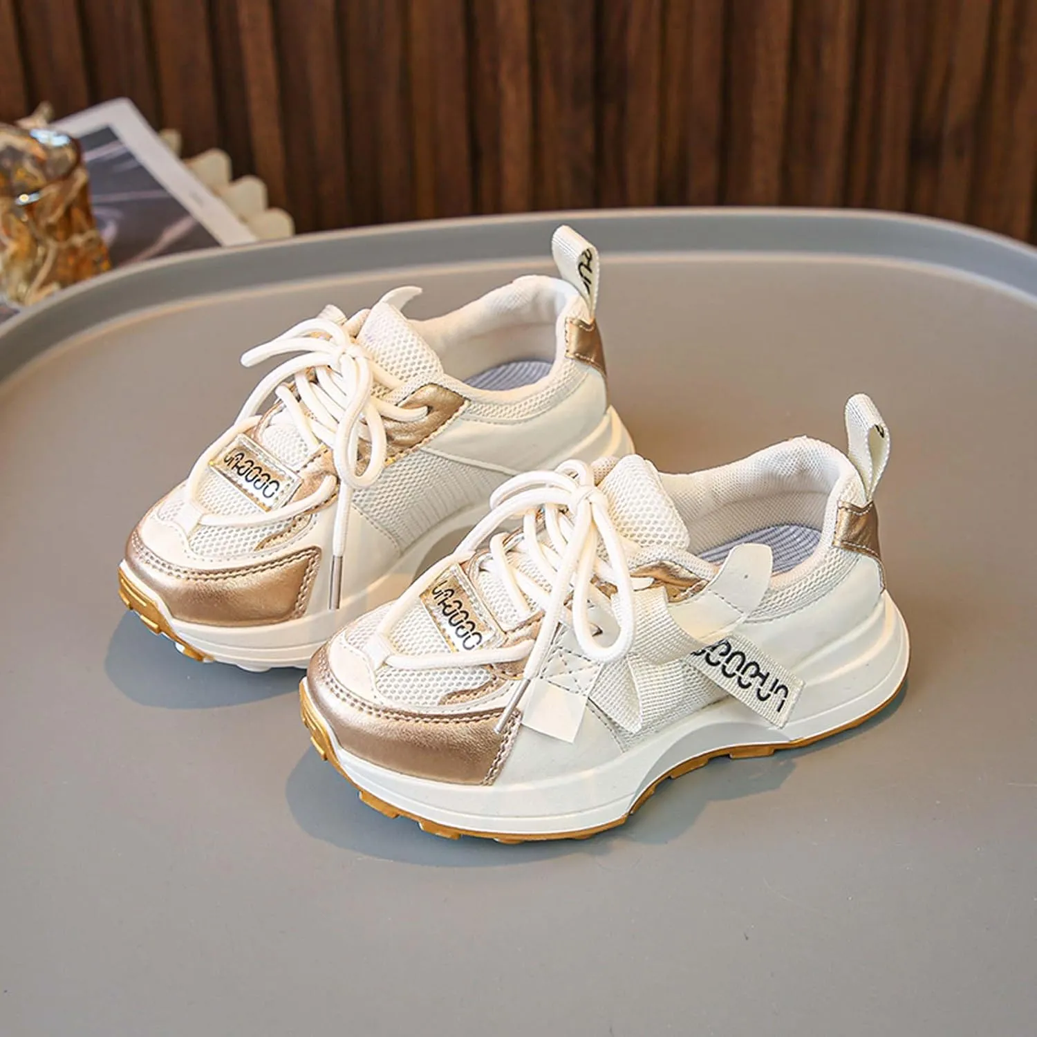 Children's Sneakers Comfortable Non-Slip Tennis Running Shoes Boys Girls Street Fashion Casual Walking Shoes - Non-Slip Outsole - Breathable and Lightweight