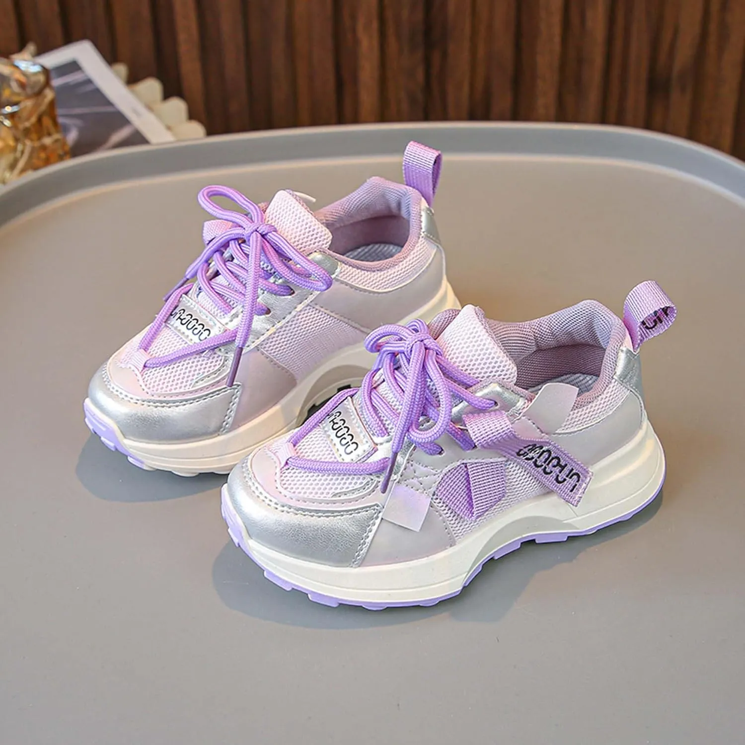 Children's Sneakers Comfortable Non-Slip Tennis Running Shoes Boys Girls Street Fashion Casual Walking Shoes - Non-Slip Outsole - Breathable and Lightweight
