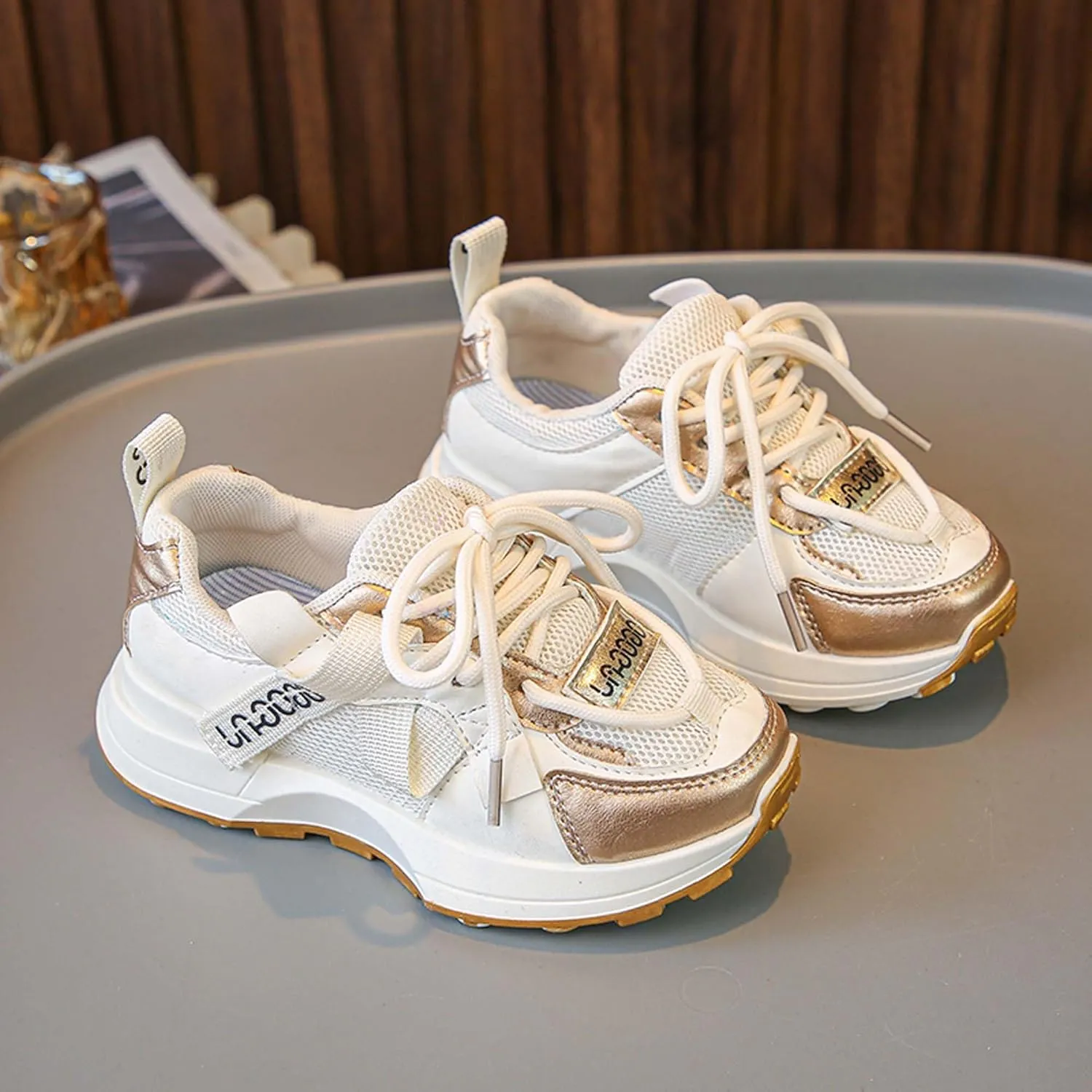 Children's Sneakers Comfortable Non-Slip Tennis Running Shoes Boys Girls Street Fashion Casual Walking Shoes - Non-Slip Outsole - Breathable and Lightweight