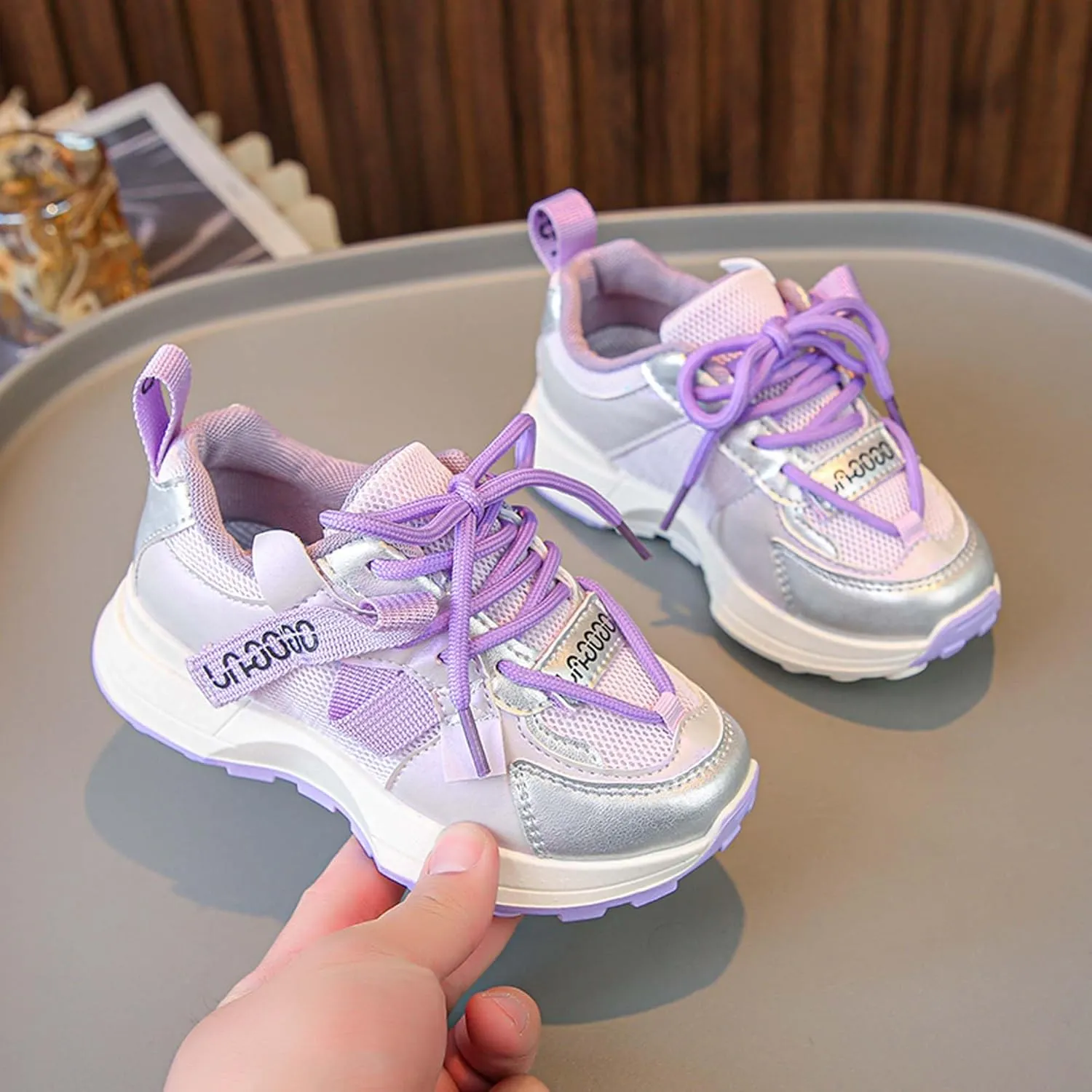 Children's Sneakers Comfortable Non-Slip Tennis Running Shoes Boys Girls Street Fashion Casual Walking Shoes - Non-Slip Outsole - Breathable and Lightweight