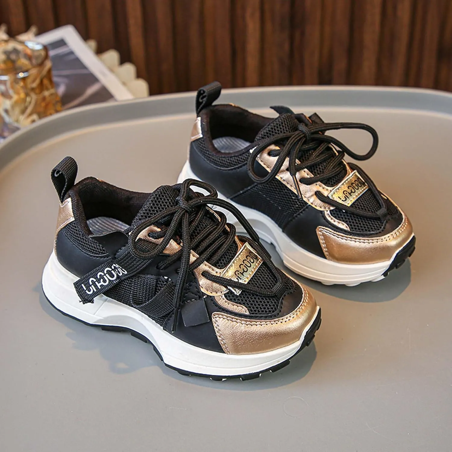 Children's Sneakers Comfortable Non-Slip Tennis Running Shoes Boys Girls Street Fashion Casual Walking Shoes - Non-Slip Outsole - Breathable and Lightweight