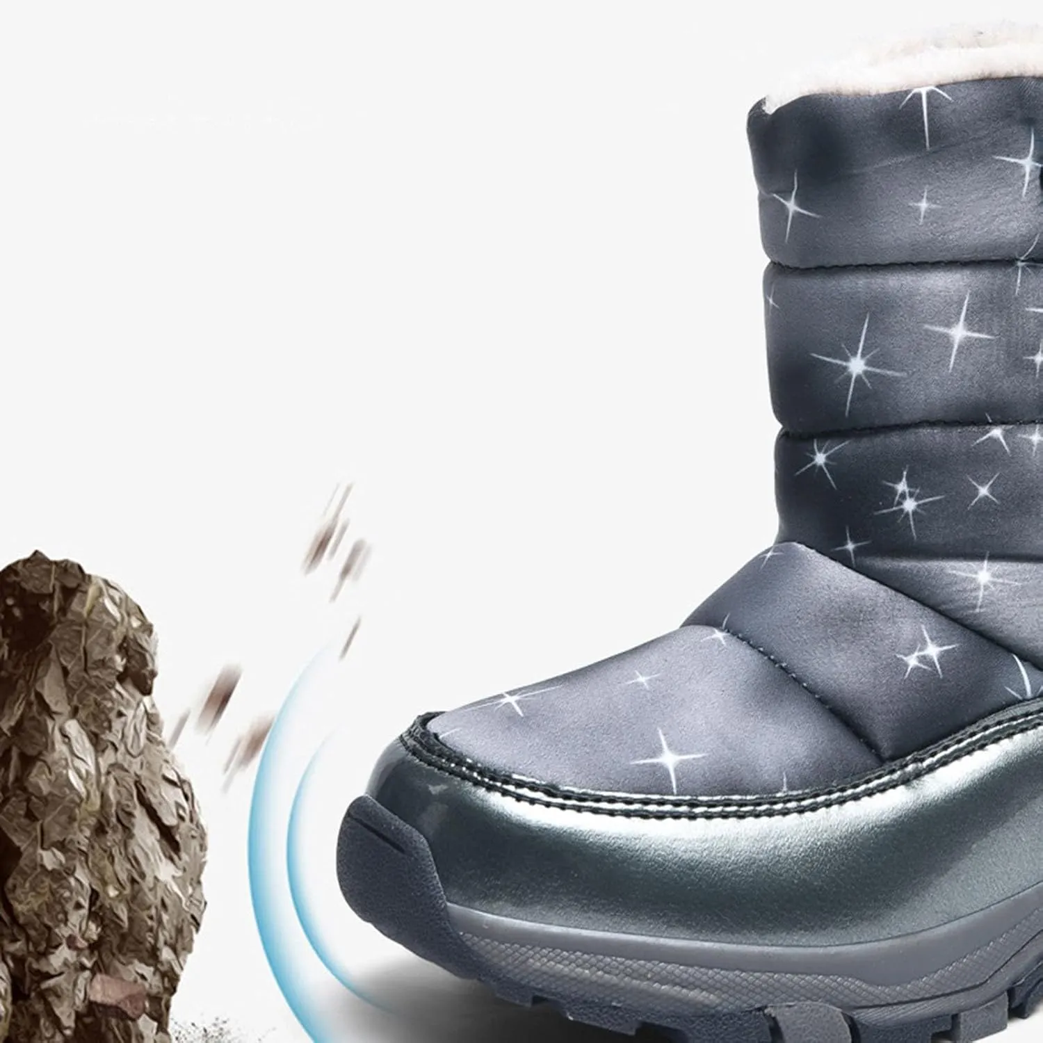 Children's Snow Boots Girls Cotton Boots Boys Padded Warm Winter Boots Cotton Boots Toddler Light up Kids Shoes Boys