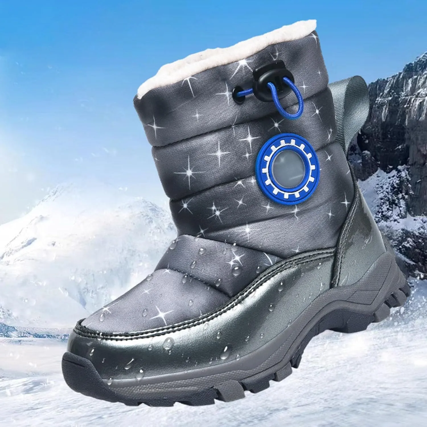 Children's Snow Boots Girls Cotton Boots Boys Padded Warm Winter Boots Cotton Boots Toddler Light up Shoes