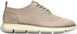 Cole Haan 4. Zerogrand Stitchlite Oxford - Shoes for Women - Round Toe - Anatomical Footbed - Pull Loop Ashes of Roses Etherea Knit/Etherea Smooth Leather/Pumpkin/Optic White 5 B - Medium