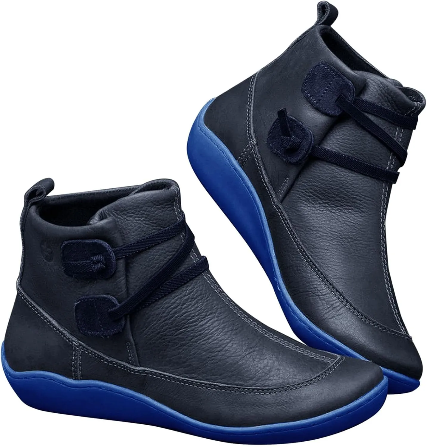 Combat Boots Womens Ankle Ankle Booties for Women Dressy Womens Fashion Boots Fall Work Boot Shoe Laces Men Fashion Round Toe Lug Sole Low Heel Chelsea Fashion