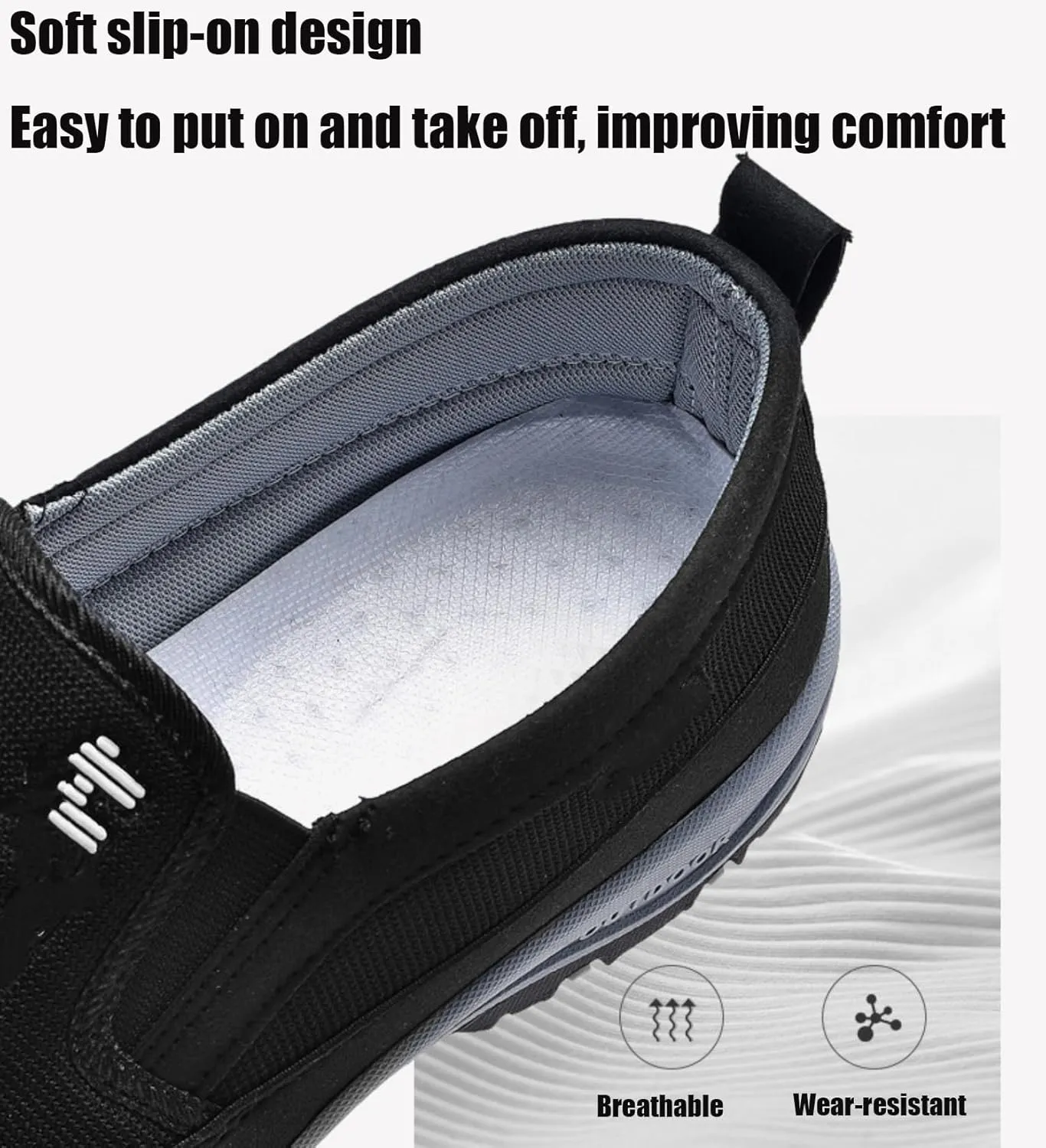 Comfofeet Non-Slip Classic Loafer, Ultra Comfortable Orthopedic Shoes Men, Men's Slip On Canvas Loafers,Outdoor Casual Non Slip Sneakers