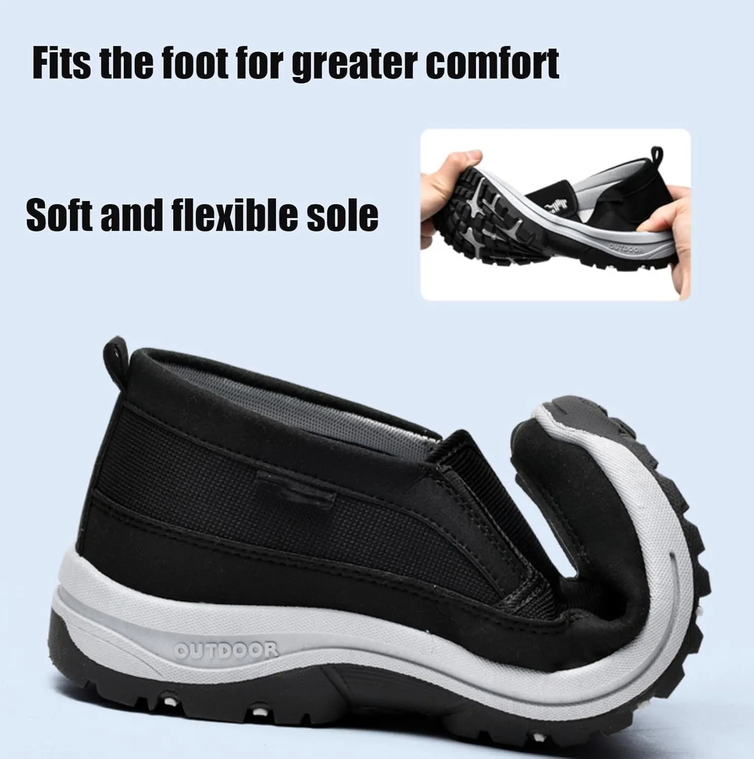 Comfofeet Non-Slip Classic Loafer, Ultra Comfortable Orthopedic Shoes Men, Men's Slip On Canvas Loafers,Outdoor Casual Non Slip Sneakers
