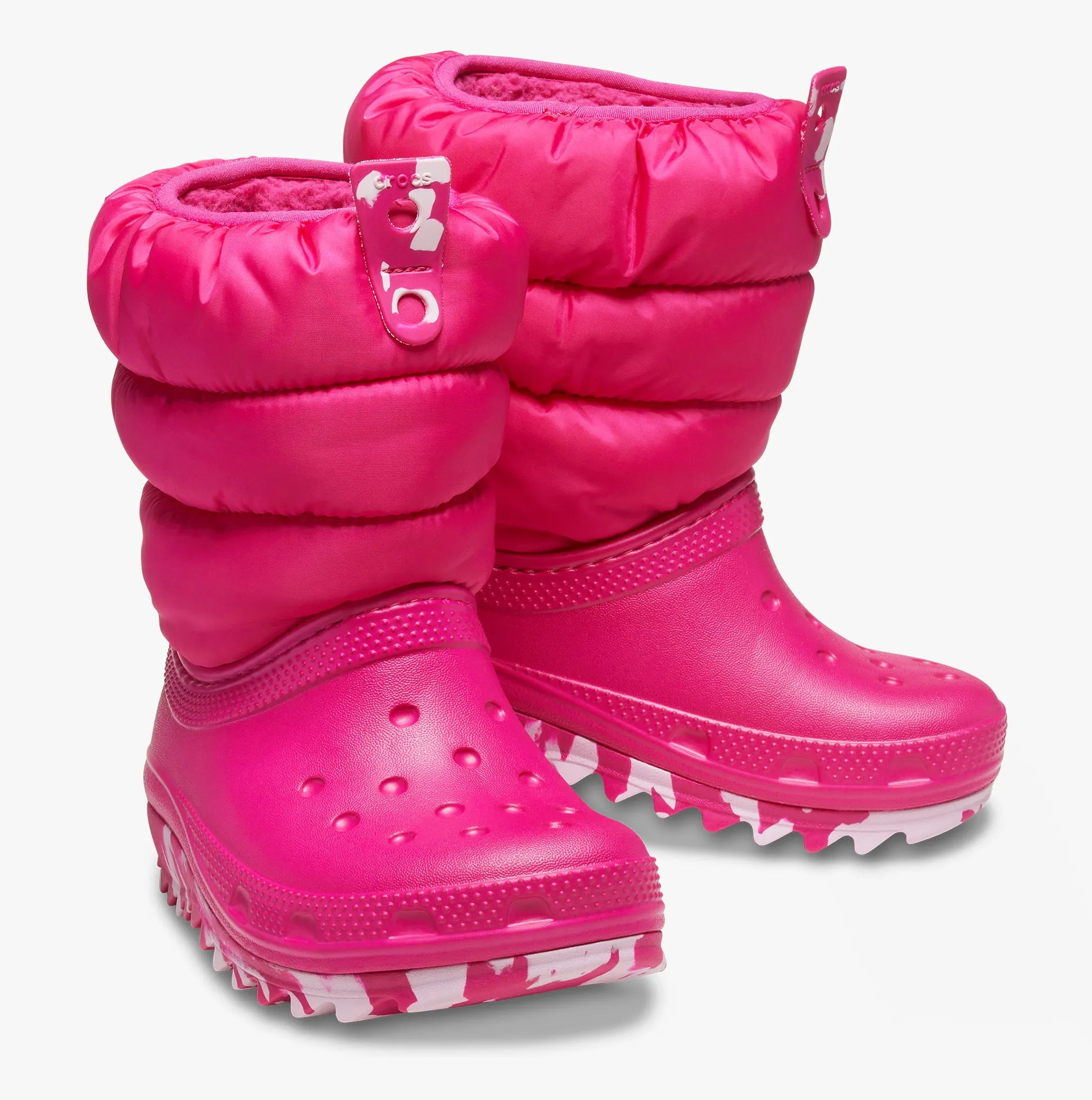 Crocs 207683-6X0 CLASSIC NEO PUFF Kids Boots Candy Pink