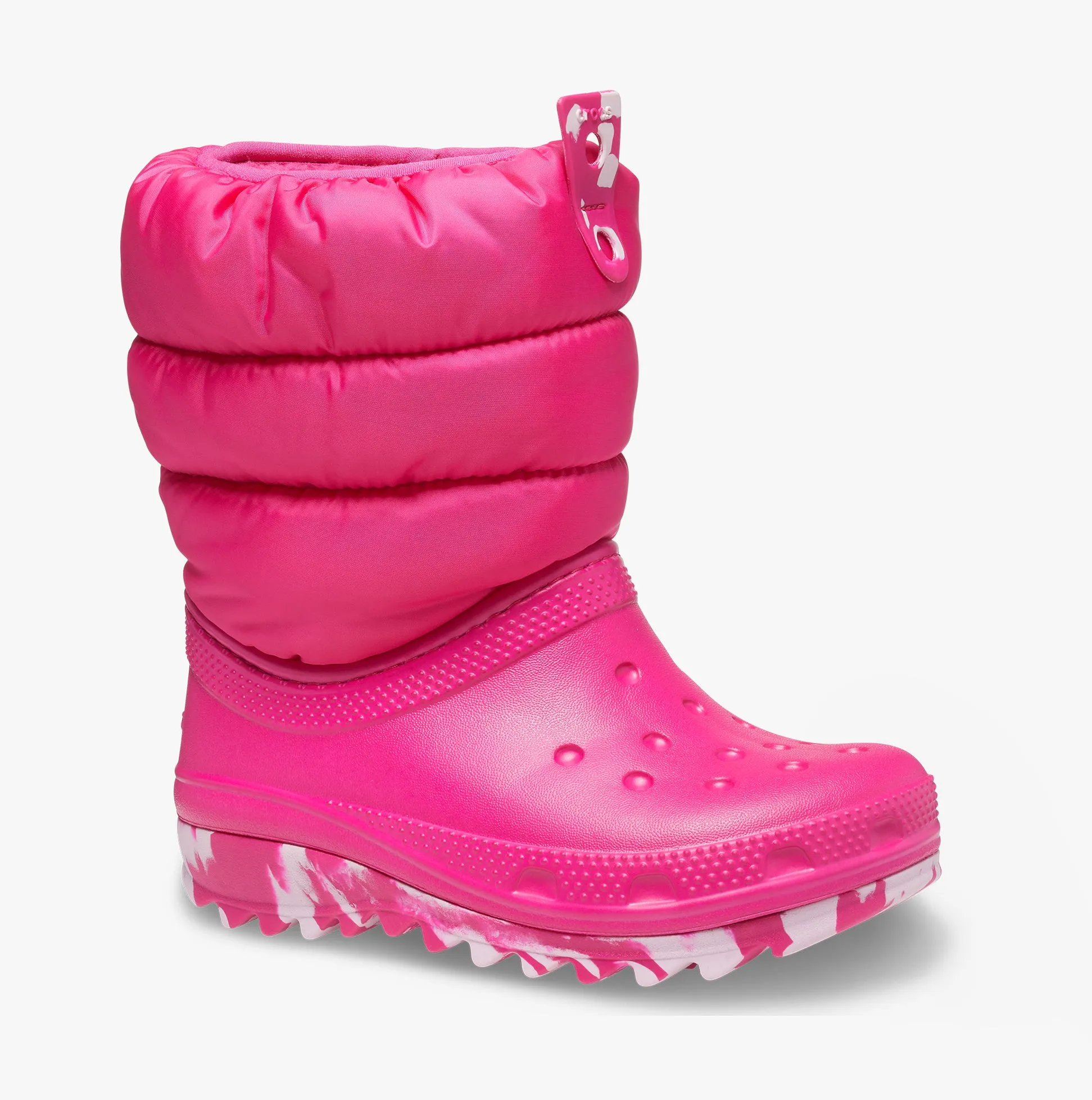 Crocs 207683-6X0 CLASSIC NEO PUFF Kids Boots Candy Pink