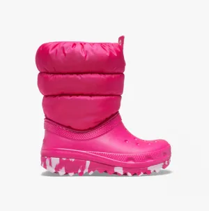 Crocs 207683-6X0 CLASSIC NEO PUFF Kids Boots Candy Pink