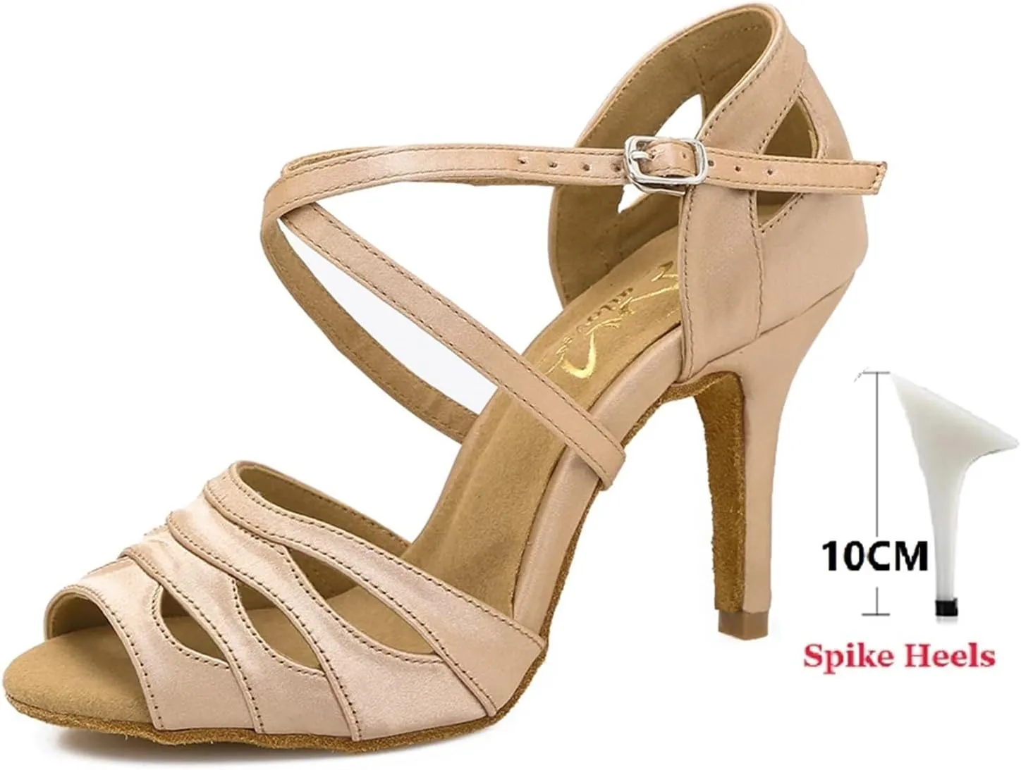 Dancing Shoes For Woman Latin Dance Shoes For Women Performance Ballroom Tango Salsa Swing Ladies Indoor Party&Casual High Heeled Sandals Buckle Strap