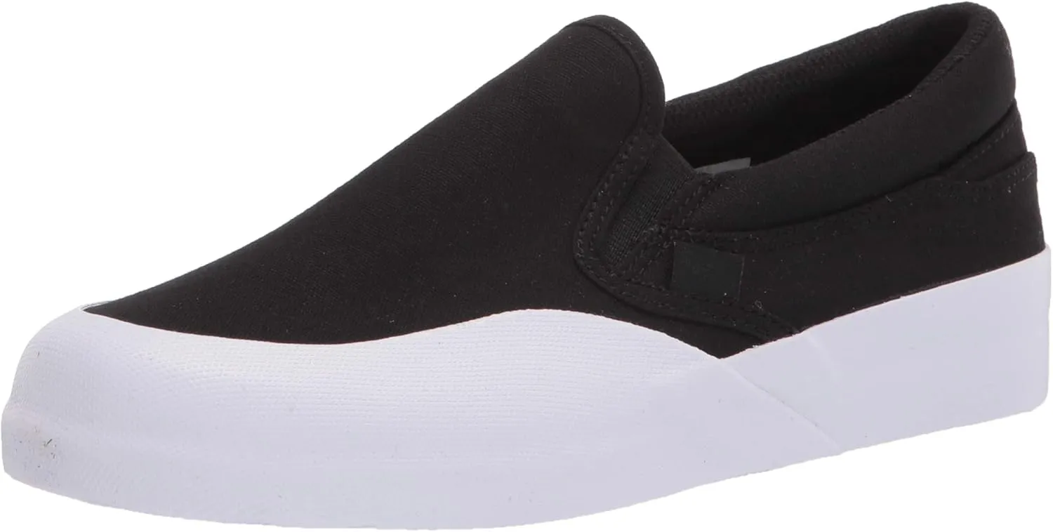 DC boys Dc Infinite Slip-on Skate Shoe, Black/White, 11 Little Kid US