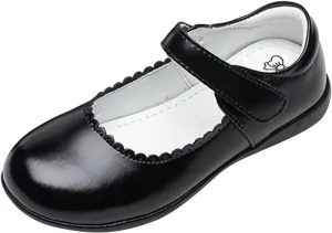 Delicate Loafers for School Girls Little Girls ??atent Leather Reflective Flat Shoes with Princess Dresses