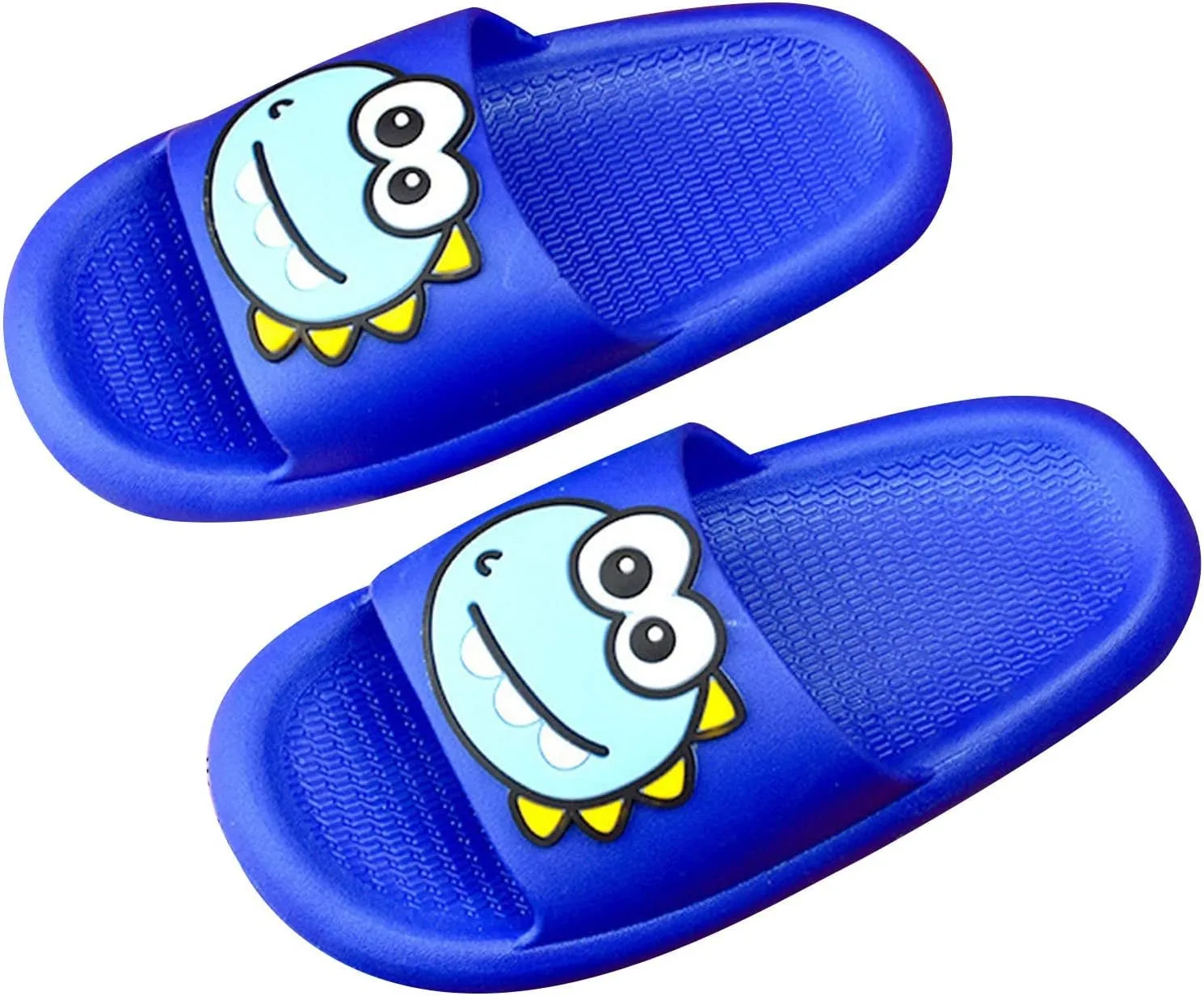 Dinosaur Shower Sandals for Kids, Girls Boys Unisex Cute Beach Slippers, Cloud Slides Flat Bathroom Shower Sandals