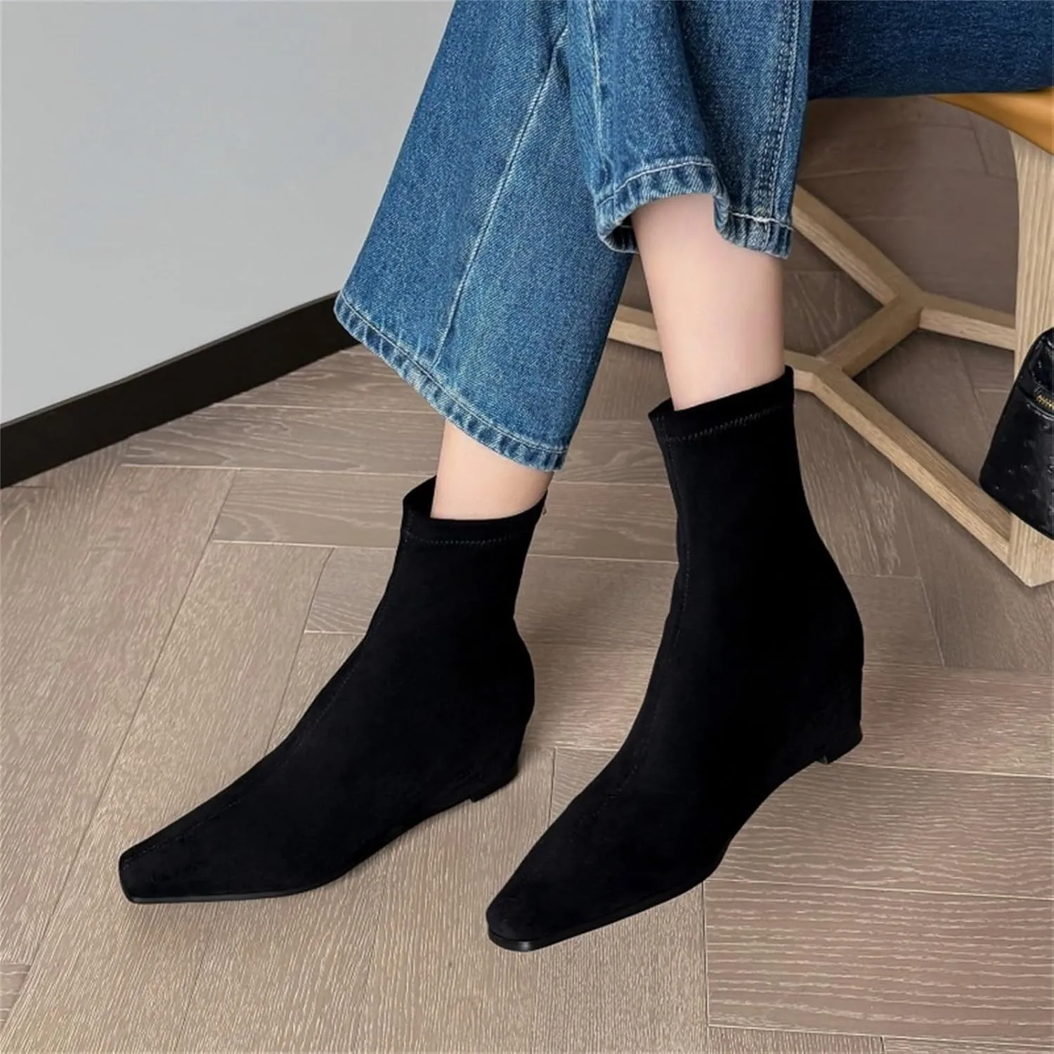 Dress Boots Women Black Womens Boots Pointed Boots for Women No Heel Booties Women'S Ankle Boots & Booties Wide Brown Boots for Women Ankle