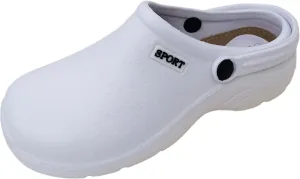 E2A390L Women's Clogs Shoes Nursing Nurse Hospital Gardening Nursing Medical Hospital Slip-on Casual Sandals