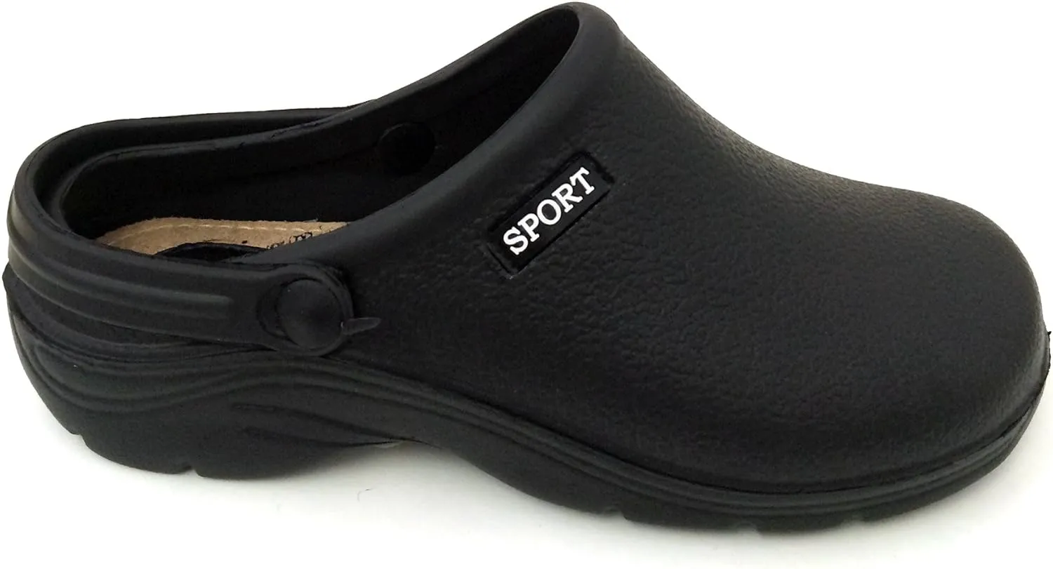 E2A390L Women's Clogs Shoes Nursing Nurse Hospital Gardening Nursing Medical Hospital Slip-on Casual Sandals