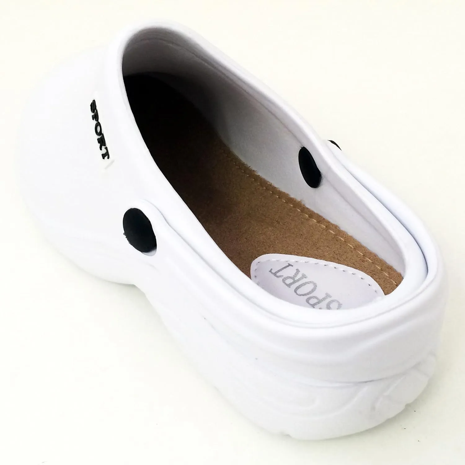 E2A390L Women's Clogs Shoes Nursing Nurse Hospital Gardening Nursing Medical Hospital Slip-on Casual Sandals