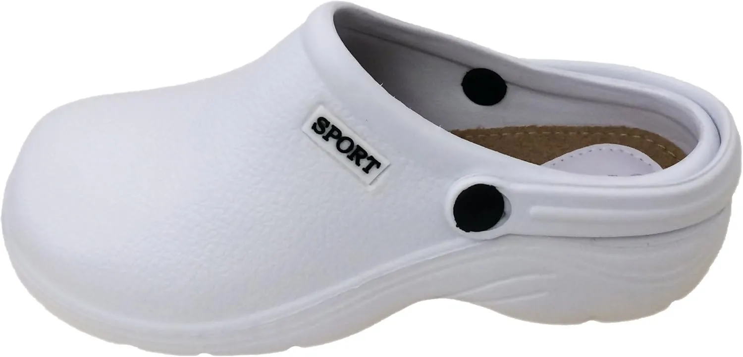 E2A390L Women's Clogs Shoes Nursing Nurse Hospital Gardening Nursing Medical Hospital Slip-on Casual Sandals