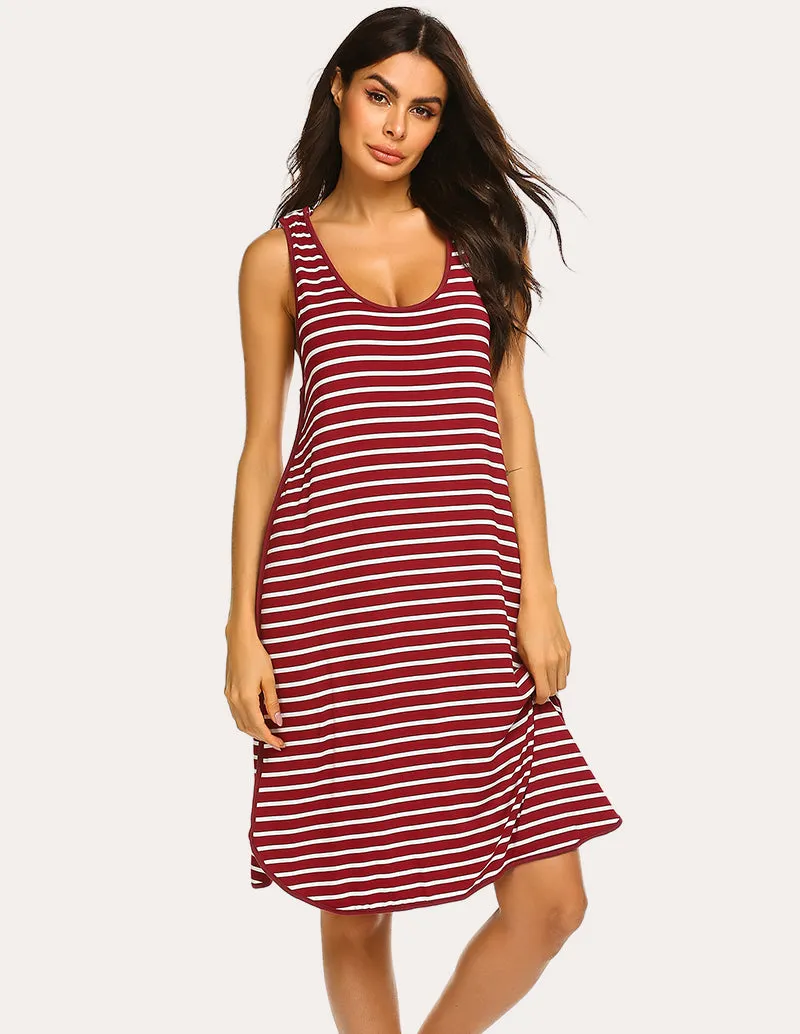Ekouaer Sleeveless Nightgown Nursing Dress (US Only)