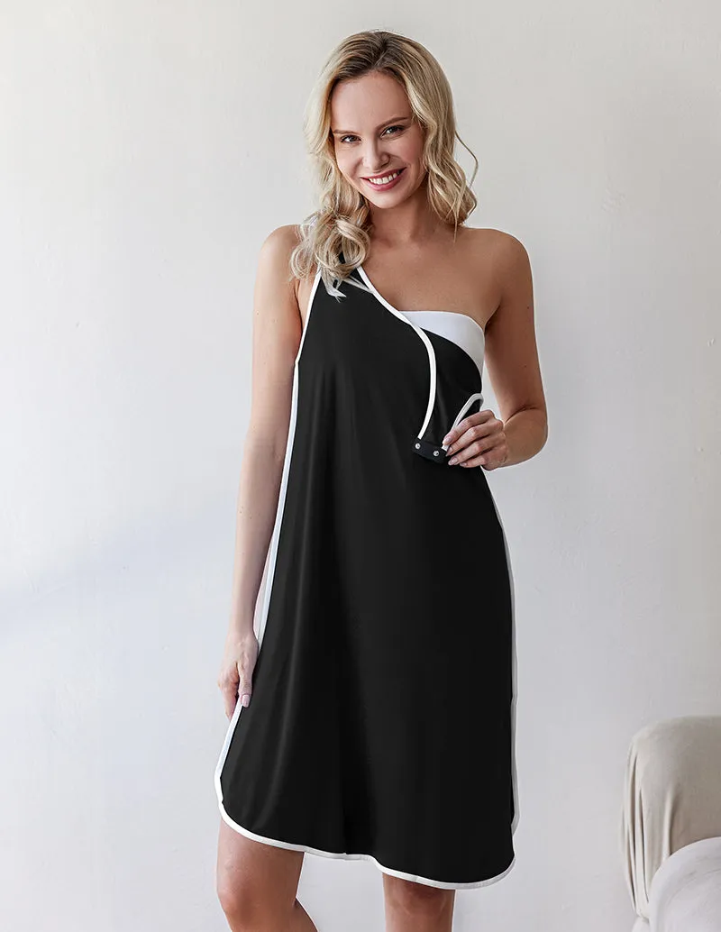 Ekouaer Sleeveless Nightgown Nursing Dress (US Only)