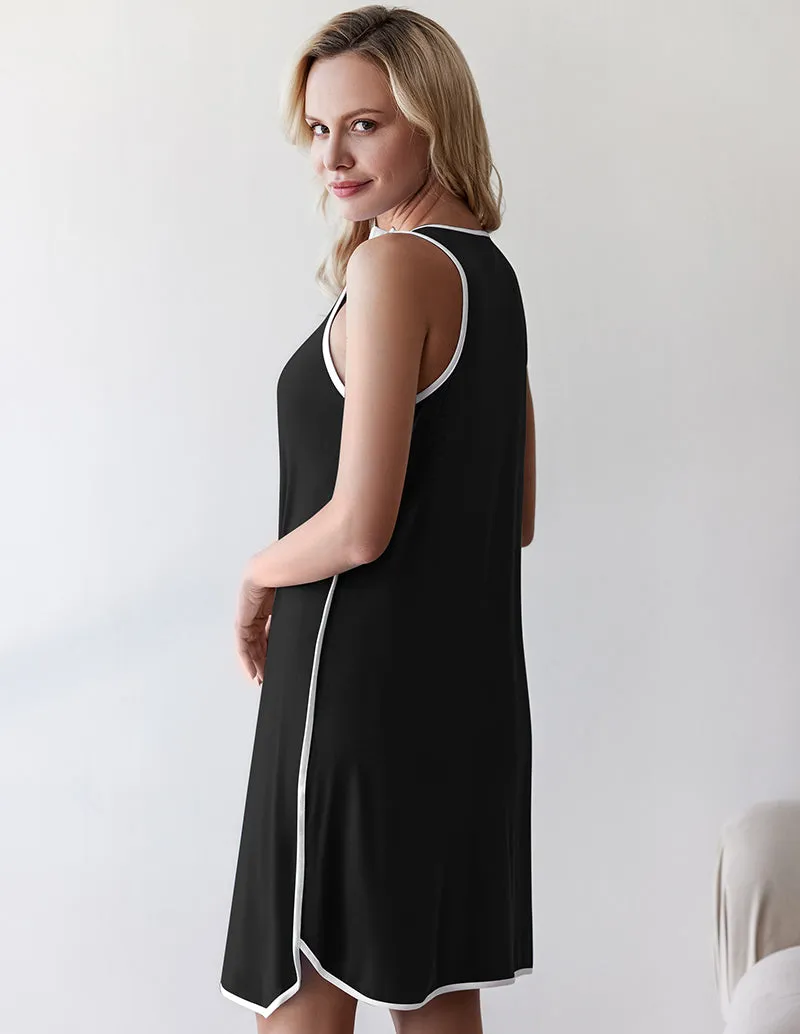 Ekouaer Sleeveless Nightgown Nursing Dress (US Only)