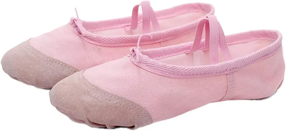 EXCEART 1 Pair Ballet Shoes Kids Slippers Pumps Gymnastic Yoga Shoes Slippers for Girls Ballet Dance Shoes Ballet Belly Shoes Kids Ballet Flats Jazz Pink Aldult Child Gym Shoes