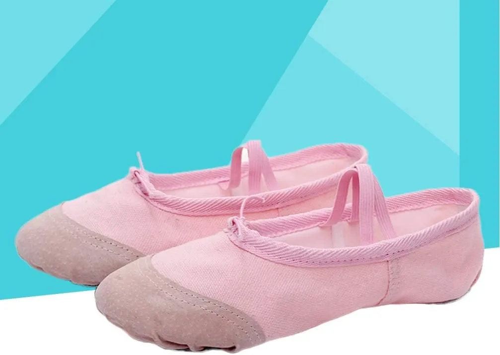 EXCEART 1 Pair Ballet Shoes Kids Slippers Pumps Gymnastic Yoga Shoes Slippers for Girls Ballet Dance Shoes Ballet Belly Shoes Kids Ballet Flats Jazz Pink Aldult Child Gym Shoes