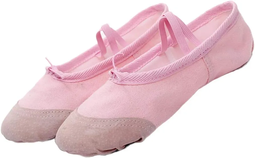 EXCEART 1 Pair Ballet Shoes Kids Slippers Pumps Gymnastic Yoga Shoes Slippers for Girls Ballet Dance Shoes Ballet Belly Shoes Kids Ballet Flats Jazz Pink Aldult Child Gym Shoes