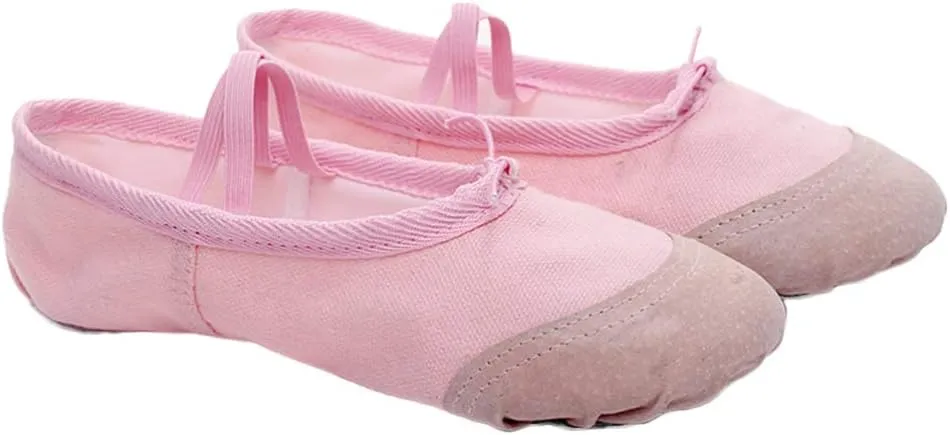 EXCEART 1 Pair Ballet Shoes Kids Slippers Pumps Gymnastic Yoga Shoes Slippers for Girls Ballet Dance Shoes Ballet Belly Shoes Kids Ballet Flats Jazz Pink Aldult Child Gym Shoes