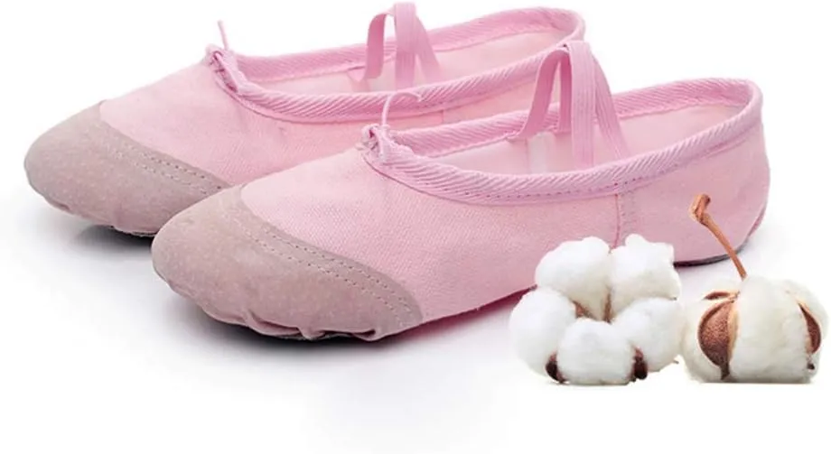 EXCEART 1 Pair Ballet Shoes Kids Slippers Pumps Gymnastic Yoga Shoes Slippers for Girls Ballet Dance Shoes Ballet Belly Shoes Kids Ballet Flats Jazz Pink Aldult Child Gym Shoes