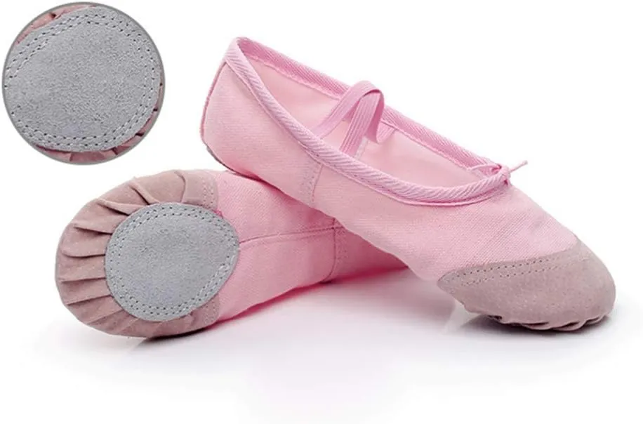 EXCEART 1 Pair Ballet Shoes Kids Slippers Pumps Gymnastic Yoga Shoes Slippers for Girls Ballet Dance Shoes Ballet Belly Shoes Kids Ballet Flats Jazz Pink Aldult Child Gym Shoes
