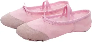 EXCEART 1 Pair Ballet Shoes Kids Slippers Pumps Gymnastic Yoga Shoes Slippers for Girls Ballet Dance Shoes Ballet Belly Shoes Kids Ballet Flats Jazz Pink Aldult Child Gym Shoes