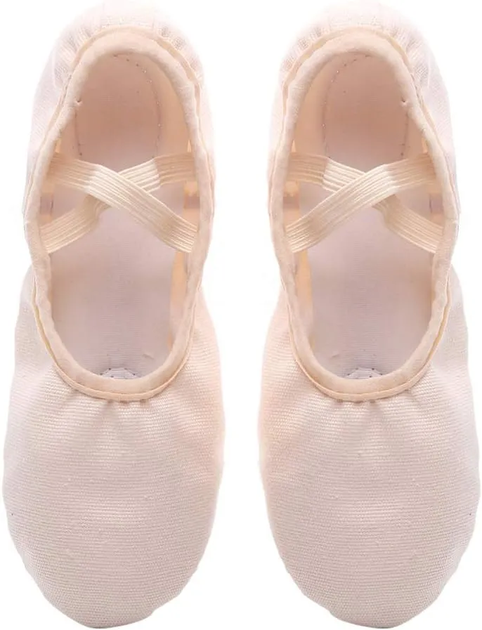 EXCEART 1 Pair Bell Dance Shoes Ballroom Dance Shoes Leather Flats Ballet Shoes for Women Kids Ballet Shoes Slippers for Kids Pocket Shoes Elastic Mouth Pink Dancing Shoes Child