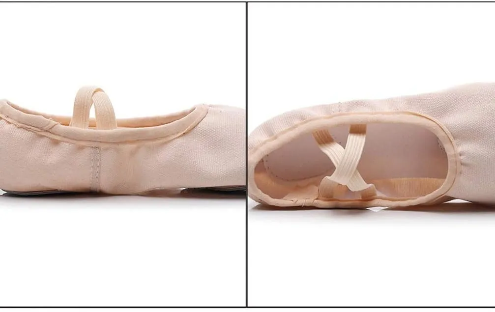 EXCEART 1 Pair Bell Dance Shoes Ballroom Dance Shoes Leather Flats Ballet Shoes for Women Kids Ballet Shoes Slippers for Kids Pocket Shoes Elastic Mouth Pink Dancing Shoes Child